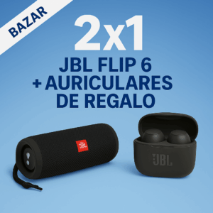 Parlante JBL Flip 6 + Auriculares de REGALO